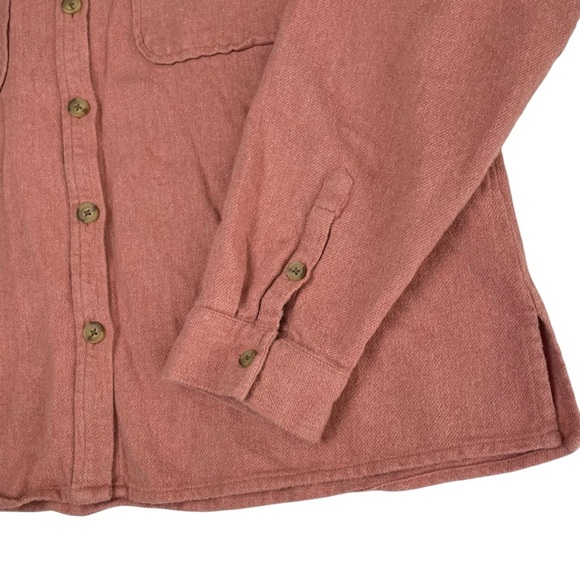 Madewell Flannel Button-Up Shirt Jacket Shacket Heather Maple Glow XL - Picture 8 of 13